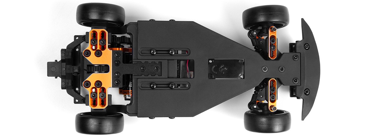 Unterseite des HPI Stage-D24 Chassis
