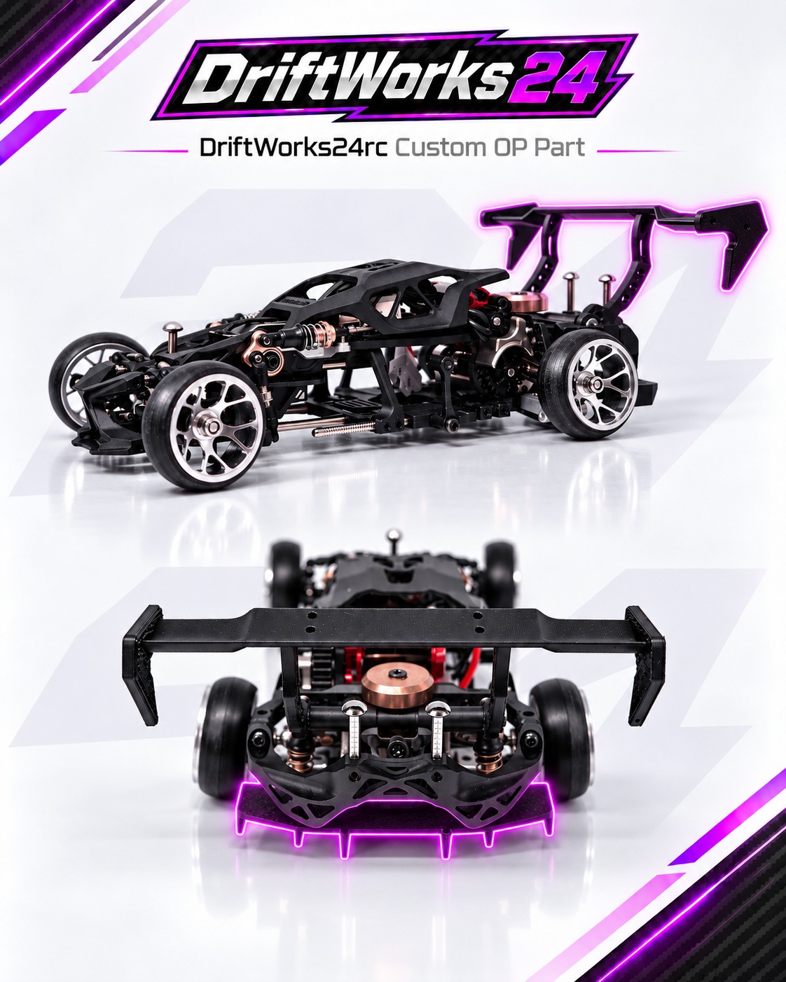 DW24rc OP Wing & Rear Diffusor Set – Ark Edge Evo R AE24X